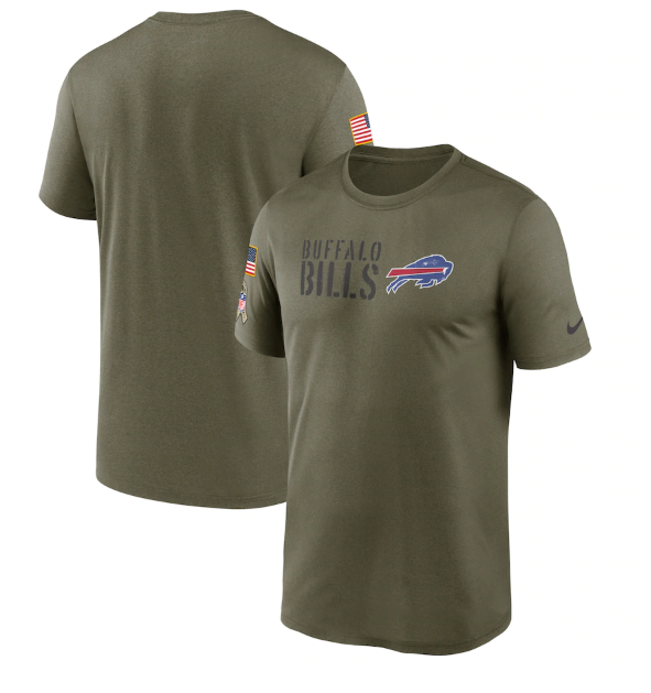 Men's Buffalo Bills Olive 2022 Salute to Service Legend Team T-Shirt Men's Buffalo Bills Olive 2022 Salute to Service Legend Team T-Shirt